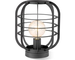 Home Sweet Home - Moderne tafellamp Nero - Zwart - 24.4/24.4/39cm - bedlampje - geschikt voor E27 LED lichtbron - gemaakt van Metaal