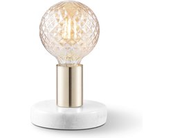 Home Sweet Home - Moderne tafellamp Sten - Brons - 10/10/9cm - bedlampje - voor E27 lichtbron - gemaakt van Marmer en metaal