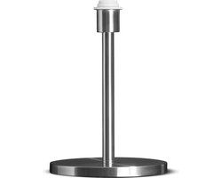 Home Sweet Home - Moderne tafellamp voet Mauro voor lampenkap - Geborsteld staal - 24/24/36cm - gemaakt van Metaal - geschikt voor E27 LED