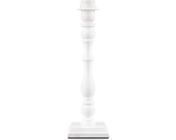 Home Sweet Home - Moderne tafellamp voet Woodi voor lampenkap - Wit - 12/12/38cm - gemaakt van Hout - geschikt voor E27 LED lichtbron - voor lampenkap met doorsnede max.35cm