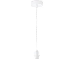 Home Sweet Home - Moderne verlichtingspendel Armis voor lampenkap - Wit - 10/10/89cm - hanglamp gemaakt van Metaal - geschikt voor E27 LED lichtbron - voor lampenkap met doorsnede max.55cm