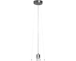 Home Sweet Home - Moderne verlichtingspendel Hover voor lampenkap - Geborsteld staal - 12.5/12.5/100cm - hanglamp gemaakt van Metaal - geschikt voor E27 LED lichtbron - voor lampenkap met doorsnede max.55cm