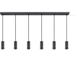 Home Sweet Home - Moderne verlichtingspendel Pendel Xxl voor lampenkap - Zwart - 120/9.5/137.5cm - 6 lichts hanglamp gemaakt van Metaal - geschikt voor E27 LED lichtbron - voor lampenkap met doorsnede max.20cm