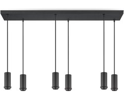 Home Sweet Home - Moderne verlichtingspendel Pendel Xxl voor lampenkap - Zwart - 98/25/137.5cm - 6 lichts hanglamp gemaakt van Metaal - geschikt voor E27 LED lichtbron - voor lampenkap met doorsnede max.16cm