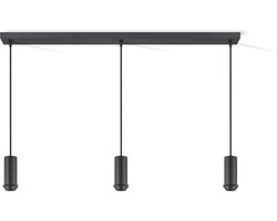 Home Sweet Home - Moderne verlichtingspendel Pendel Xxl voor lampenkap - Zwart - 98/9.5/137.5cm - 3 lichts hanglamp gemaakt van Metaal - geschikt
