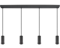 Home Sweet Home - Moderne verlichtingspendel Pendel Xxl voor lampenkap - Zwart - 98/9.5/137.5cm - 4 lichts hanglamp gemaakt van Metaal - geschikt