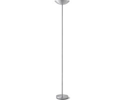 Home Sweet Home - Moderne vloerlamp Easy - Geborsteld staal - 28/28/180cm - LED geintegreerd - geschikt voor woonkamer, slaapkamer, thuiskantoor-