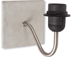 Home Sweet Home - Moderne wandlamp Concrete voor lampenkap - Beton - 13/13/12cm - gemaakt van Metaal - geschikt voor E27 LED lichtbron - voor lampenkap met doorsnede max.20cm