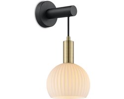 Home Sweet Home - Moderne Wandlamp Credo - Muurlamp gemaakt van metaal - Wit - 20/20/35cm - wandlamp geschikt voor woonkamer, slaapkamer- geschikt voor E14 LED lichtbron