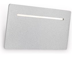 Home Sweet Home - Moderne Wandlamp Luigi - Muurlamp gemaakt van Aluminium - Zilver - 19/7/12cm - 6W 3000K 520lm - LED geïntegreerd - wandlamp geschikt voor woonkamer, slaapkamer