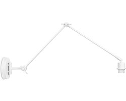 Home Sweet Home - Moderne wandlamp Shift voor lampenkap - Wit - 70/70/32cm - met verstelbare arm van Metaal - geschikt voor E27 LED lichtbron - voor lampenkap met doorsnede max.20cm
