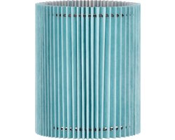 Home Sweet Home - Papieren Gevouwen Lampenkap - Cilindrisch - Blauw - ø20 x 24 cm - E27 fitting - Voor Tafellampen - Ontworpen voor woonkamer en eetkamer