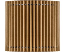Home Sweet Home - Papieren Gevouwen Lampenkap - Cilindrisch - Brown - ø20 x 17 cm - E27 fitting - Voor Wandlampen en Tafellampen - Ontworpen voor woonkamer en eetkamer