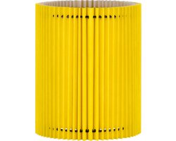 Home Sweet Home - Papieren Gevouwen Lampenkap - Cilindrisch - Geel - ø20 x 24 cm - E27 fitting - Voor Tafellampen - Ontworpen voor woonkamer en