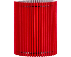 Home Sweet Home - Papieren Gevouwen Lampenkap - Cilindrisch - Rood - ø20 x 24 cm - E27 fitting - Voor Tafellampen - Ontworpen voor woonkamer en