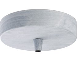Home Sweet Home - Plafondkap Beton - 10/10/4.5cm - 1 licht Planfondkap - Ronde plafondrozet - metaal - inclusief aansluit box en montage beugel - maak zelf je eigen unieke hanglamp