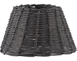 Home Sweet Home - Rotan - Vintag Lampenkap - Conisch - Dark Brown - Scandinavian stijl - 30 x 20 x 17 cm - E27 fitting - voor Tafellamp - voor woonkamer en slaapkamer