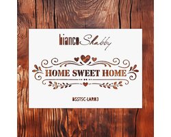 HOME SWEET HOME Sjabloon voor Decoratie op Muur en Meubels