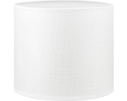 Home Sweet Home - Stoffen Lampenkap Canvas - Ø 20 cm – Wit - Cilinder - Lampenkappen voor wandlamp, tafellamp en hanglamp