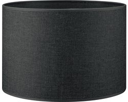 Home Sweet Home - Stoffen Lampenkap Canvas - Ø 30 cm – Dark Gray - Cilinder - Lampenkappen voor tafellamp, vloerlamp en hanglamp