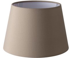 Home Sweet Home - Stoffen - Stoffen Lampenkap - Conisch - taupe - Minimalistische stijl - 20 x 15 x 13 cm - E27 fitting - voor Tafellamp - voor