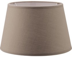 Home Sweet Home - Stoffen - Stoffen Lampenkap - Conisch - taupe - Minimalistische stijl - 20 x 15 x 13 cm - E27 fitting - voor Tafellamp - voor woonkamer en slaapkamer