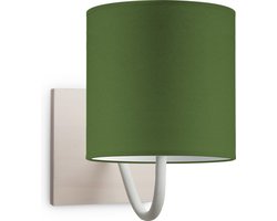Home Sweet Home wandlamp Bling - wandlamp Beach inclusief lampenkap - lampenkap 16/16/15cm - geschikt voor E27 LED lamp - groen