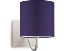 Home Sweet Home wandlamp Bling - wandlamp Beach inclusief lampenkap - lampenkap 16/16/15cm - geschikt voor E27 LED lamp - paars