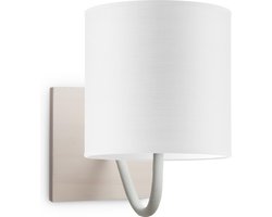 Home Sweet Home wandlamp Bling - wandlamp Beach inclusief lampenkap - lampenkap 16/16/15cm - geschikt voor E27 LED lamp - wit