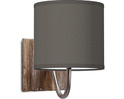 Home Sweet Home wandlamp Bling - wandlamp Drift inclusief lampenkap - lampenkap 16/16/15cm - geschikt voor E27 LED lamp - antraciet