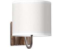 Home Sweet Home wandlamp Bling - wandlamp Drift inclusief lampenkap - lampenkap 20/20/17cm - geschikt voor E27 LED lamp - wit