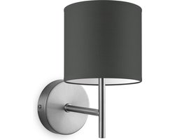 Home Sweet Home wandlamp Bling - wandlamp Mati inclusief lampenkap - lampenkap 16/16/15cm - geschikt voor E27 LED lamp - antraciet