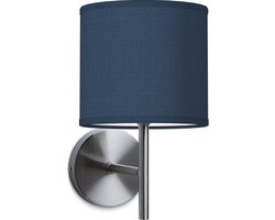 Home Sweet Home wandlamp Bling - wandlamp Mati inclusief lampenkap - lampenkap 16/16/15cm - geschikt voor E27 LED lamp - donkerblauw