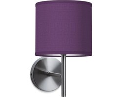 Home Sweet Home wandlamp Bling - wandlamp Mati inclusief lampenkap - lampenkap 16/16/15cm - geschikt voor E27 LED lamp - paars