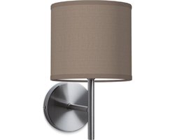 Home Sweet Home wandlamp Bling - wandlamp Mati inclusief lampenkap - lampenkap 16/16/15cm - geschikt voor E27 LED lamp - taupe