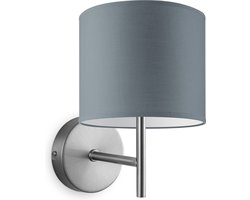 Home Sweet Home wandlamp Bling - wandlamp Mati inclusief lampenkap - lampenkap 20/20/17cm - geschikt voor E27 LED lamp - lichtgrijs