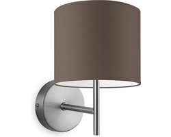 Home Sweet Home wandlamp Bling - wandlamp Mati inclusief lampenkap - lampenkap 20/20/17cm - geschikt voor E27 LED lamp - taupe