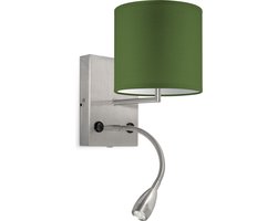 Home Sweet Home wandlamp Bling - wandlamp Read inclusief lampenkap en LED Leeslamp - lampenkap 16/16/15cm - geschikt voor E27 LED lamp - groen