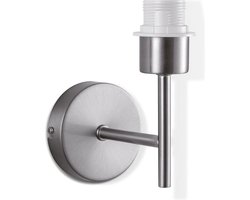 Home Sweet Home - Wandlamp Mati voor lampenkap - Geborsteld staal - 10/10/18cm - gemaakt van Metaal - geschikt voor E27 LED lichtbron - voor lampenkap met doorsnede max.20cm