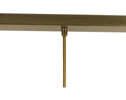 Home24 Hanglamp 3LT Bar Pendants Antique Brass Amber glass