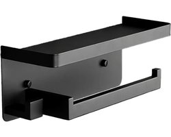 Home4u® - Doucherek Badkamer - Doucherek Mat Zwart - Zelfklevend - Doucheplank- 25,5 cm