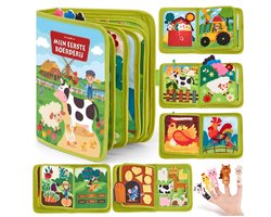 Homeblend Boerderij Knisperboekje - Baby Speelgoed - Sensorisch Speelgoed - Montessori - Vanaf 1 Jaar - Fijne Motoriek - Reisspeelgoed - 20 Activiteiten - Dierenspeelgoed - Nederlands Speelgoed - Speelgoed 1 2 3 4 Jaar
