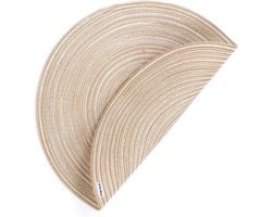 Homeblend© | Placemats rond | Placemats | Set van 6 | Placemat Rond | Taupe