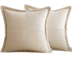 HomeBlend | Sierkussen | Sierkussen Taupe | Sierkussens | Kussen | kussens woonkamer | Sierkussens | 2 stuks