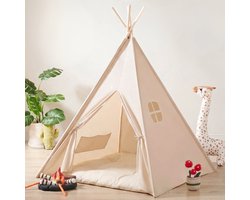 Homeblend Speeltent Kind 120x120x150cm - Speeltent jongens en meisjes - Tipi Tent - Speelhuisje - Kindertent - Tent Kinderen - Peuter Tent