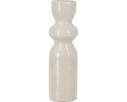 HomeBound by KY | Aardewerk vaas beige | bloemenvaas