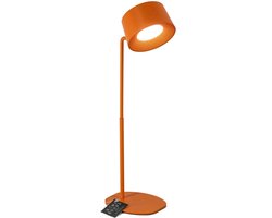 HomeBound by KY | Bureaulamp Design LED op accu oranje | 12x12x35cm | bureaulampje op accu