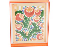 HomeBound by KY | Fotolijst Neon oranje | 22,6x4x27,6cm | fotolijstje