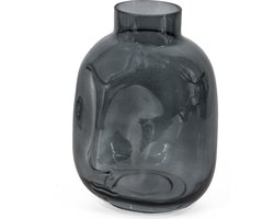 HomeBound by KY | Glazen vaas gezicht | 13x13x17,5cm | bloemenvaas gezicht