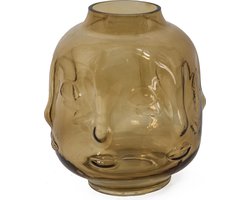 HomeBound by KY | Glazen vaas gezicht roest | bloemenvaas